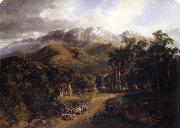 Nicholas Chevalier The Buffalo Ranges,Victoria oil painting